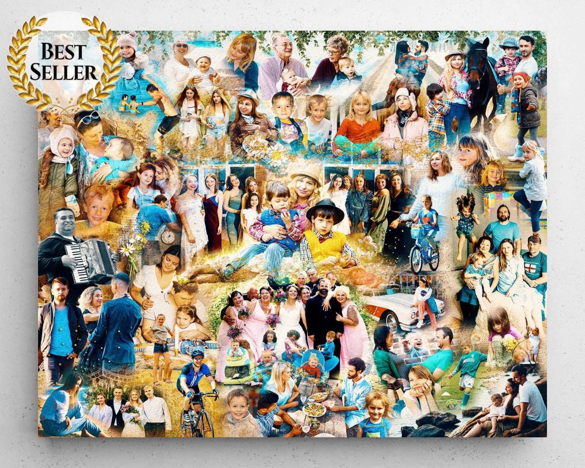 Family Photo Montage | Unique Photo Artwork by Professional Designer | Whatever You Love We Premium DeLuxe Design | Free Shipping - GoldenCollages.com