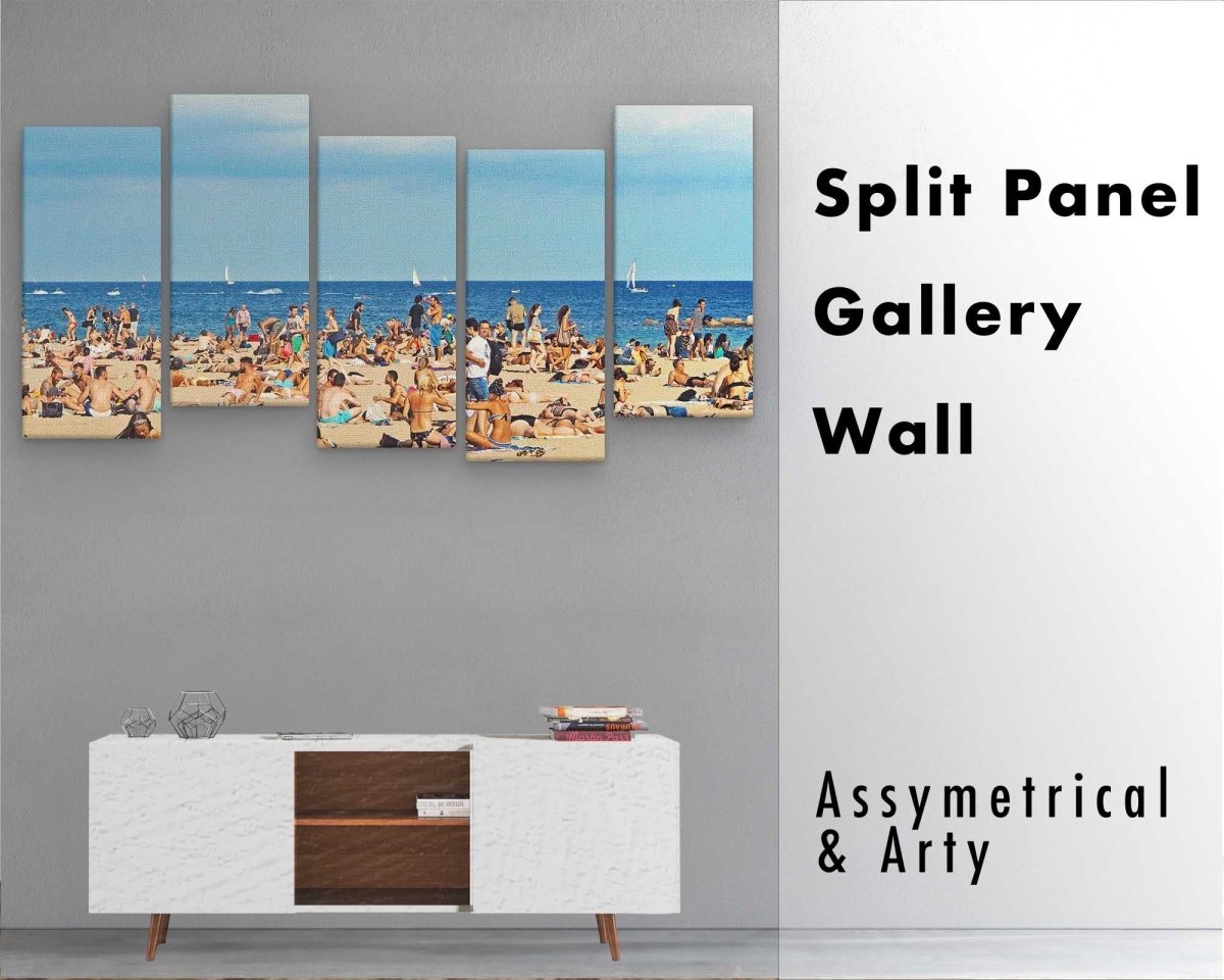 Design a Custom Gallery Wall | Split Panel Theme | True to Scale for Your Wall Space | Professional Design Service - GoldenCollages.com